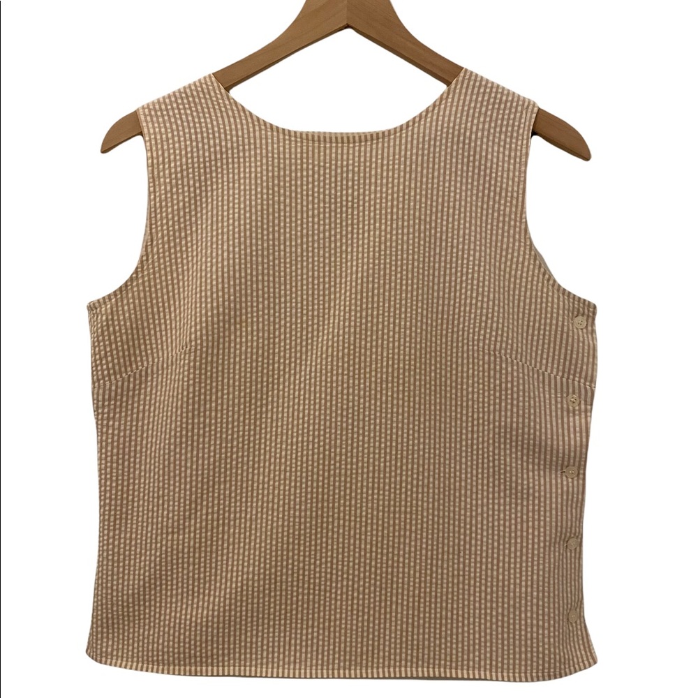 HW New York striped tank with button detail